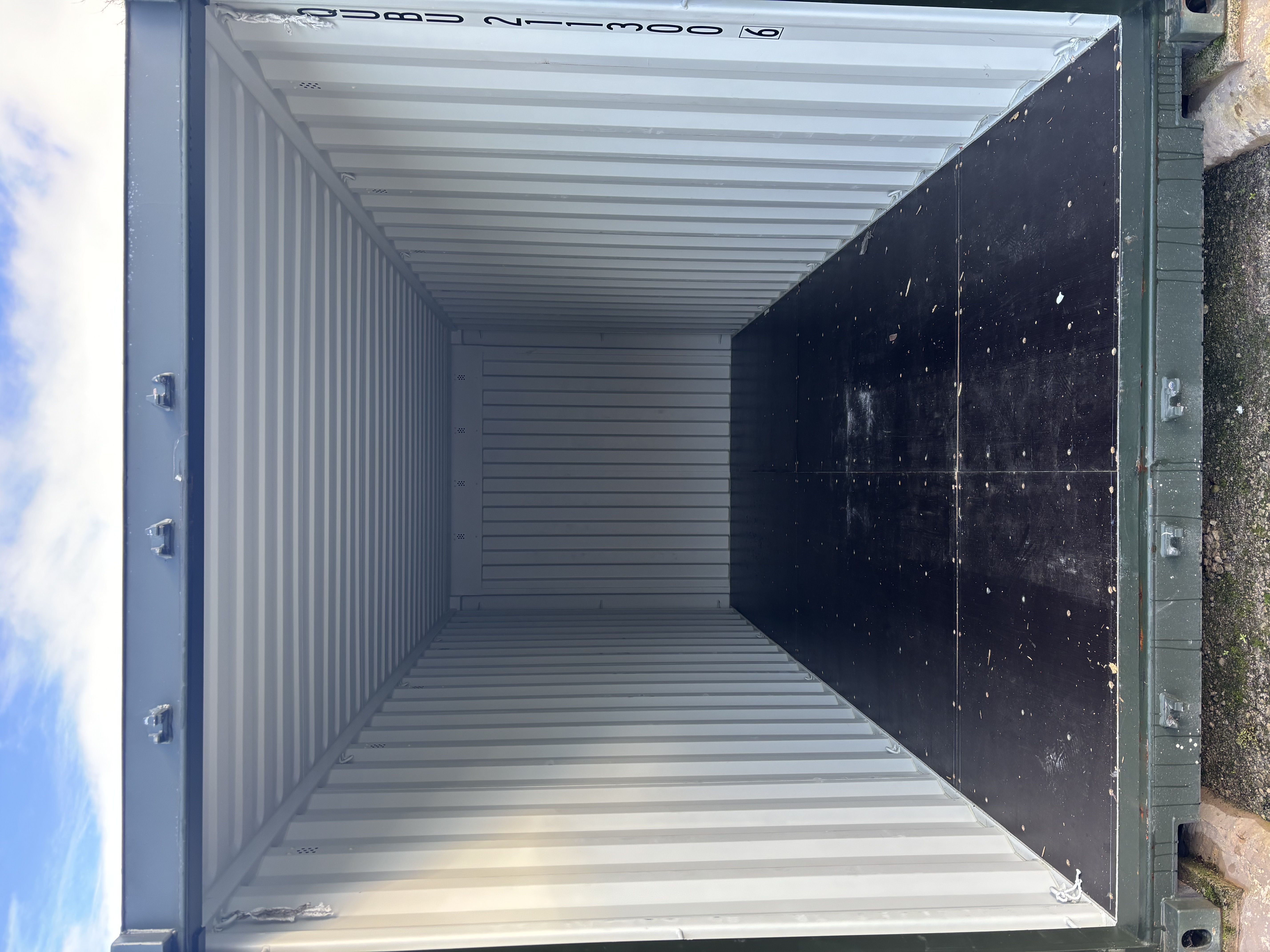 Interior view of a Dock Self Storage container