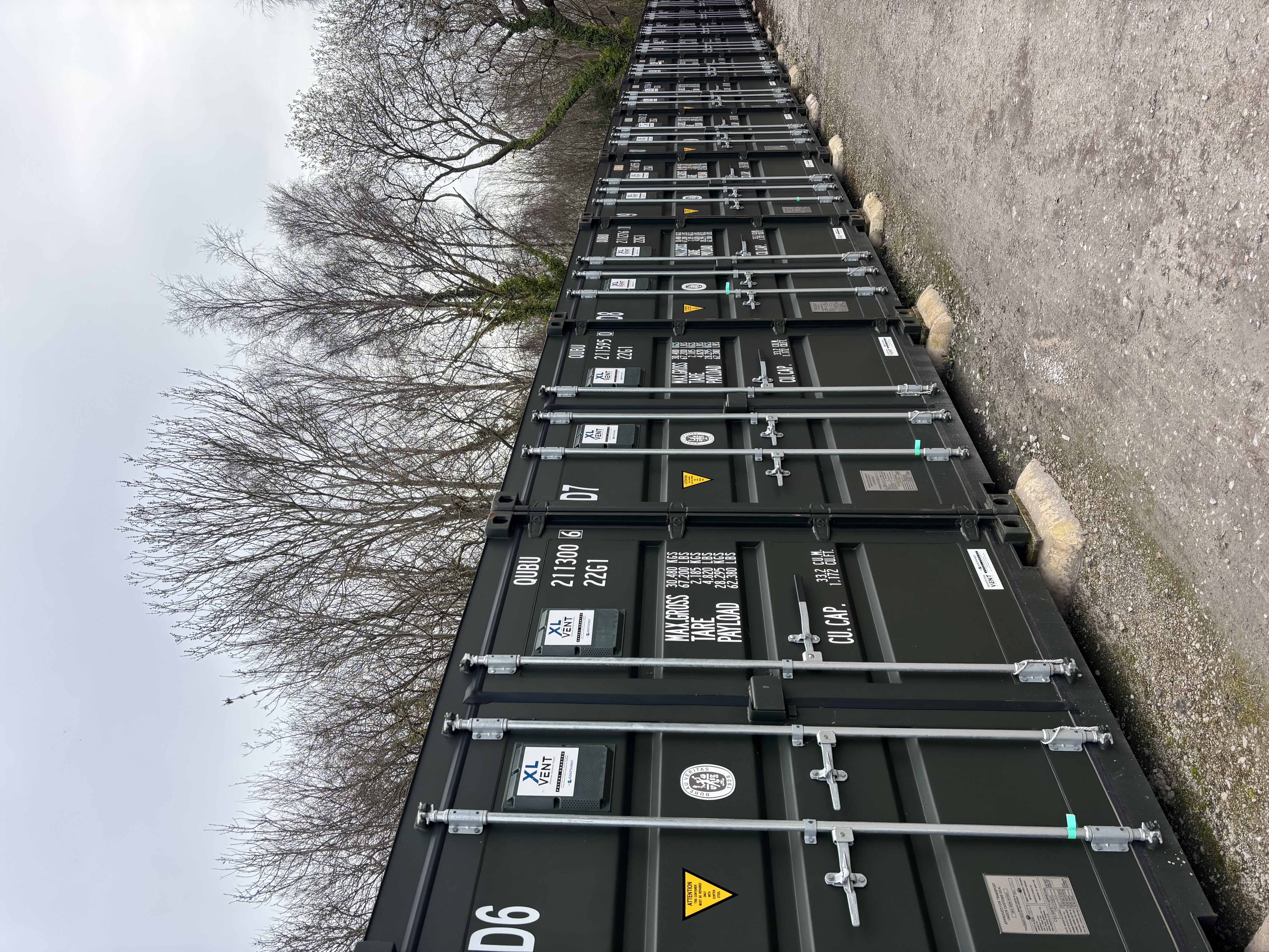 Exterior view of Dock Self Storage containers